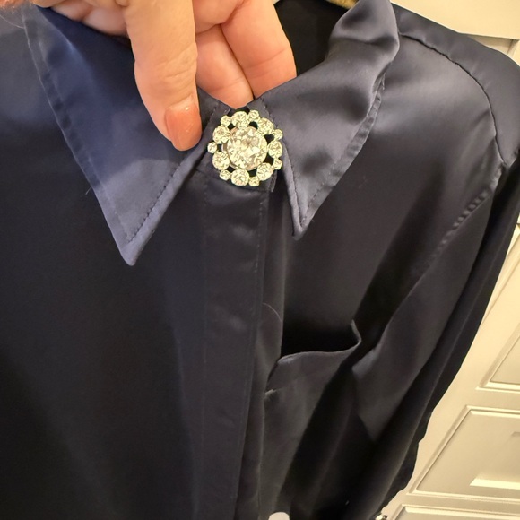 Vintage crystal earrings turned into button covers. Awesome accessories - Picture 2 of 9